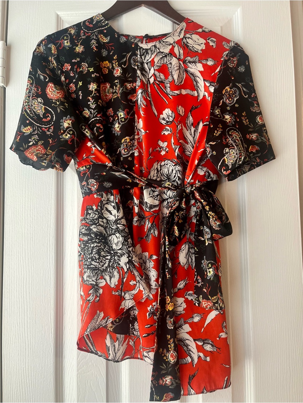 SILK ASSYMETRICAL BLOUSE - ZARA SMALL